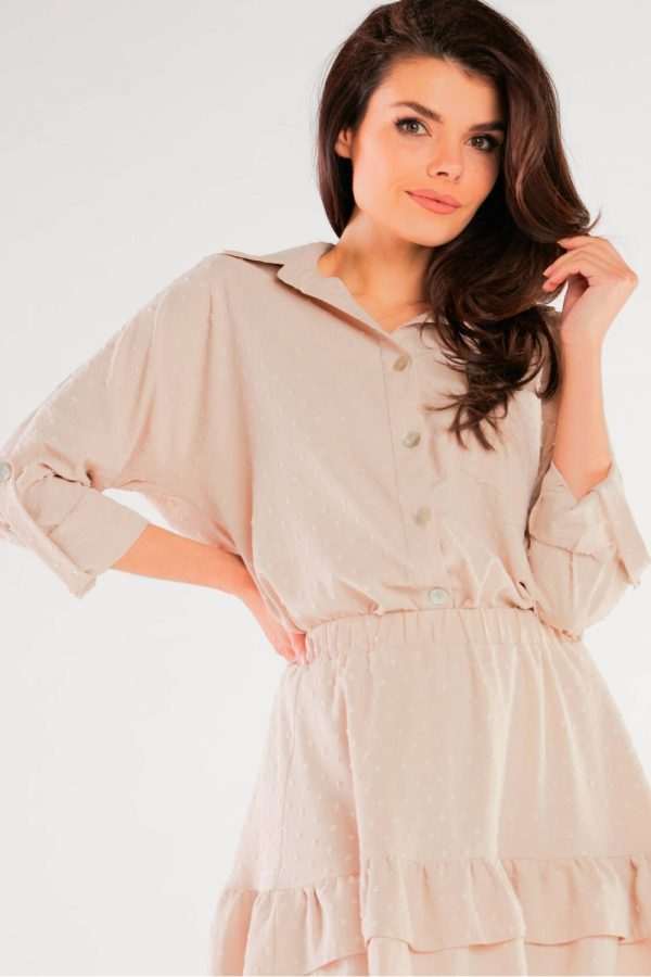beige Shirt model 166782 awama