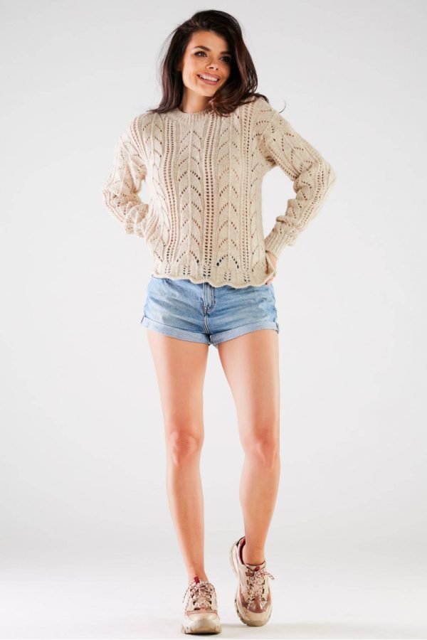 beige Jumper model 166858 awama