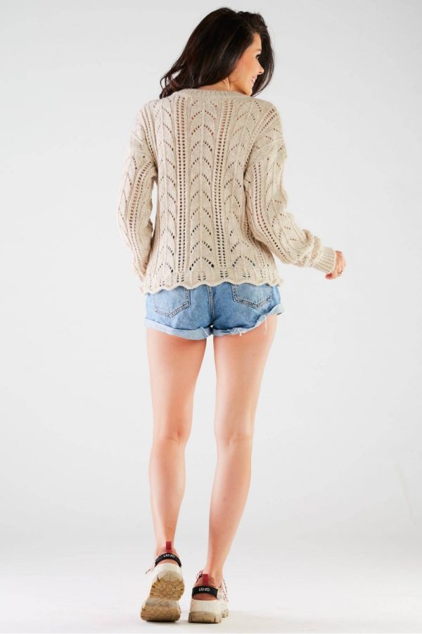 beige Jumper model 166858 awama