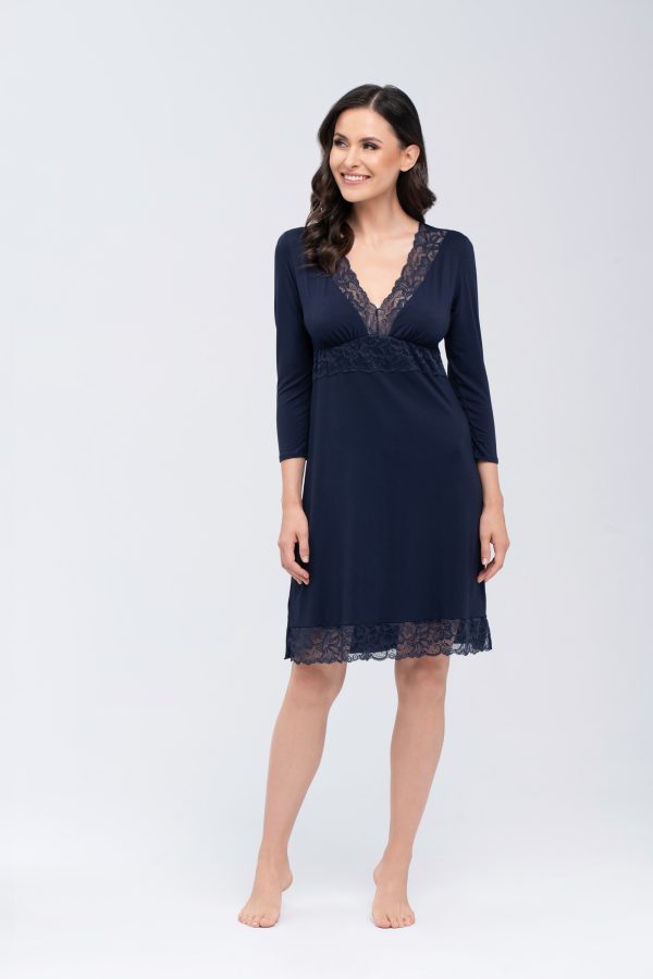 navy blue Nightshirt model 171296 Babella