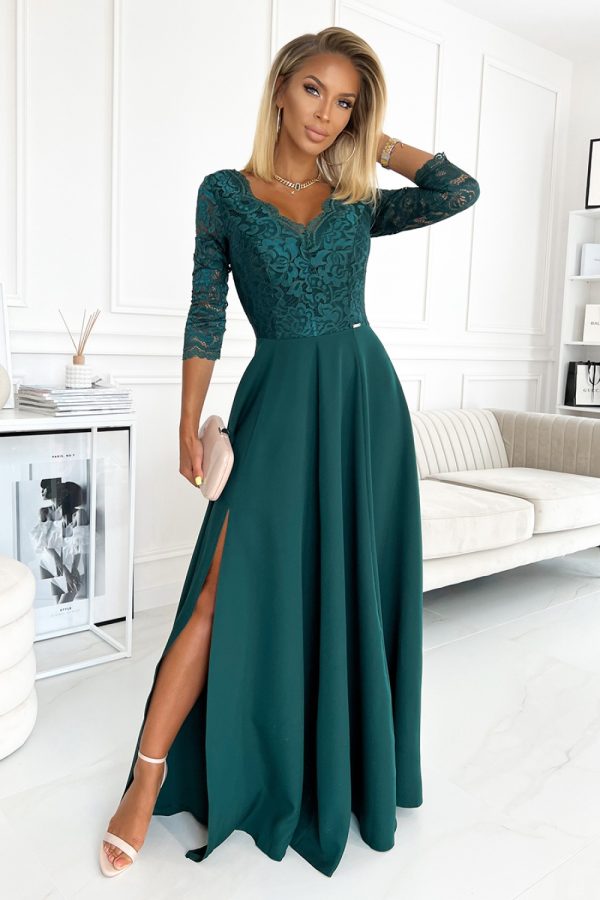 green Long dress model 171435 Numoco