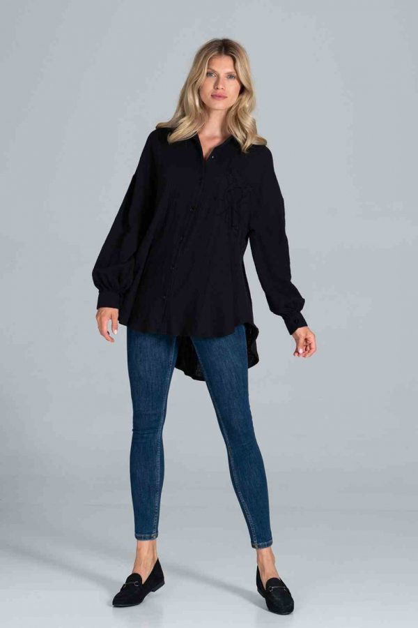 black Long sleeve shirt model 172273 Figl