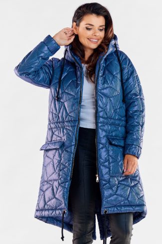navy blue Jacket model 173886 awama