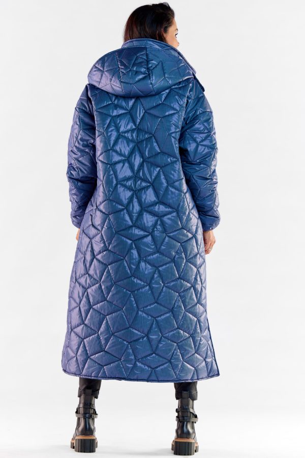 navy blue Coat model 173888 awama