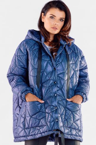 navy blue Jacket model 173890 awama