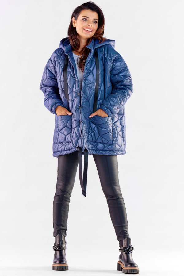 navy blue Jacket model 173890 awama