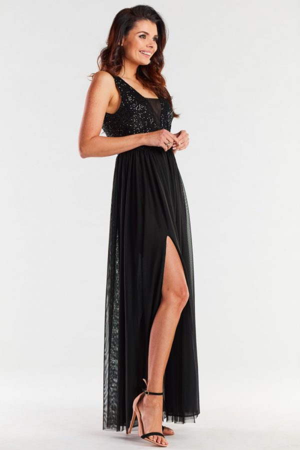 black Long dress model 174301 awama