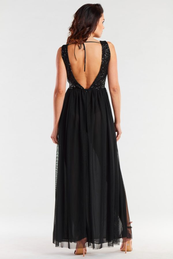 black Long dress model 174301 awama