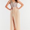 beige Long dress model 174302 awama