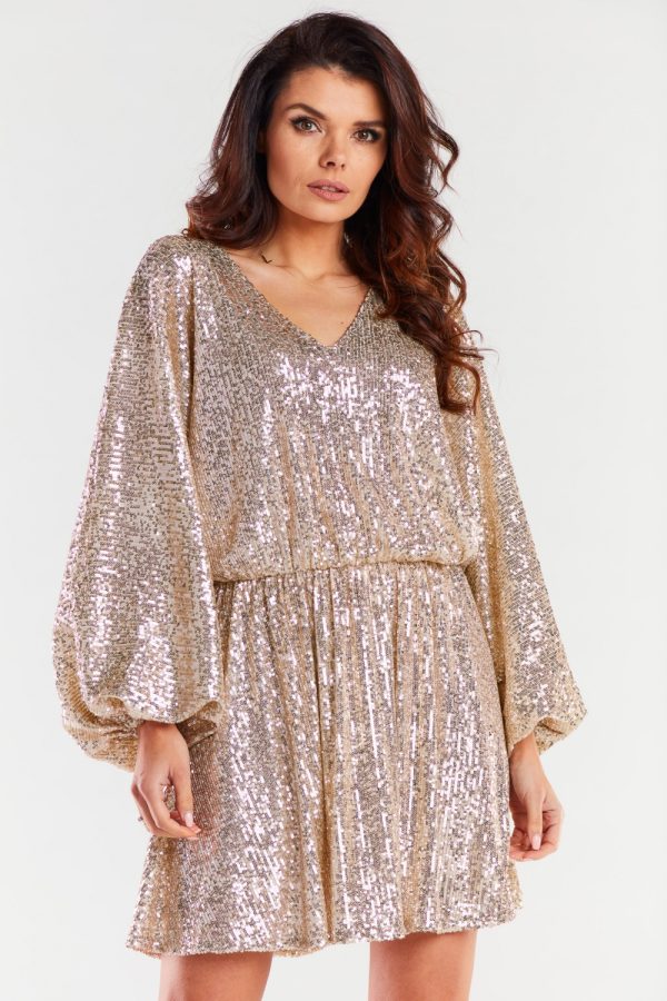 beige Evening dress model 174305 awama