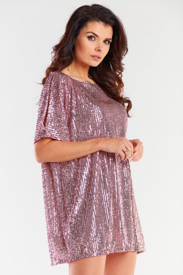 pink Evening dress model 174309 awama