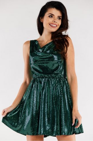 green Evening dress model 174327 awama
