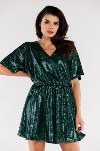 green Evening dress model 174332 awama