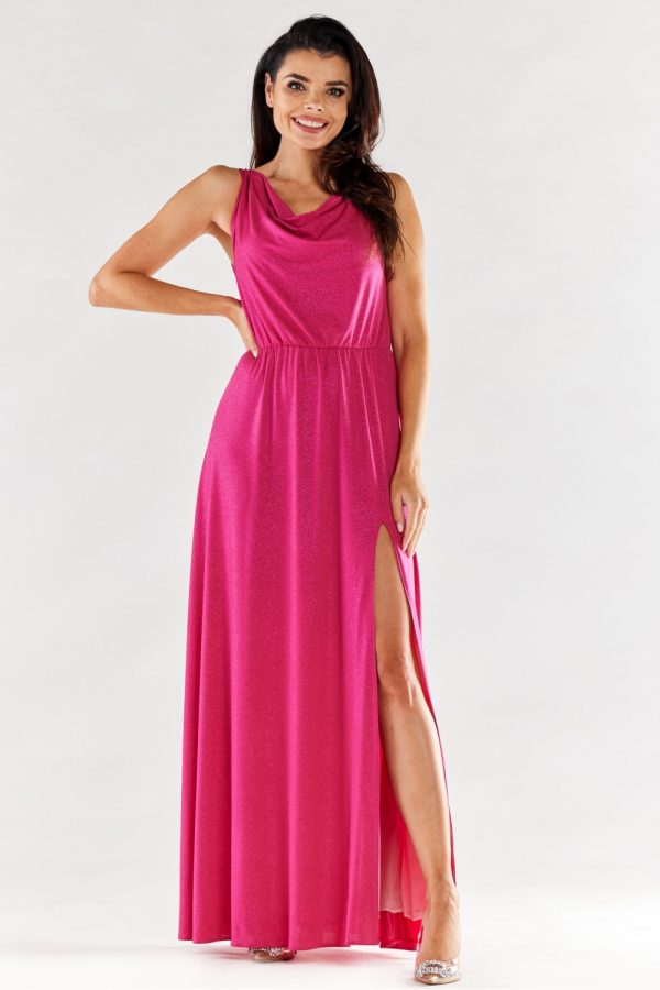 pink Long dress model 174348 awama