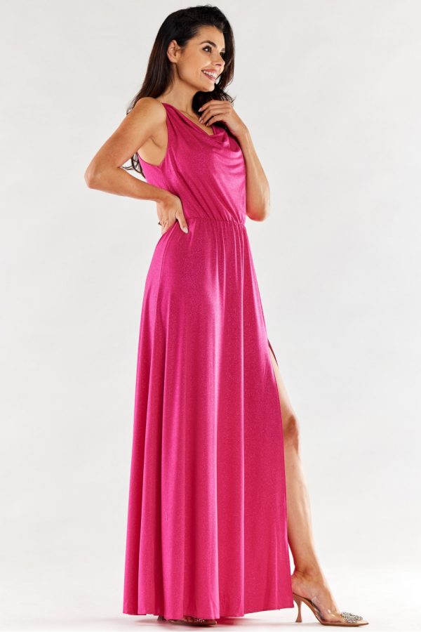 pink Long dress model 174348 awama