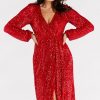 red Evening dress model 174349 awama