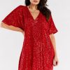 red Evening dress model 174351 awama