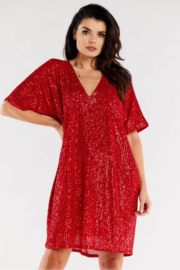 red Evening dress model 174351 awama