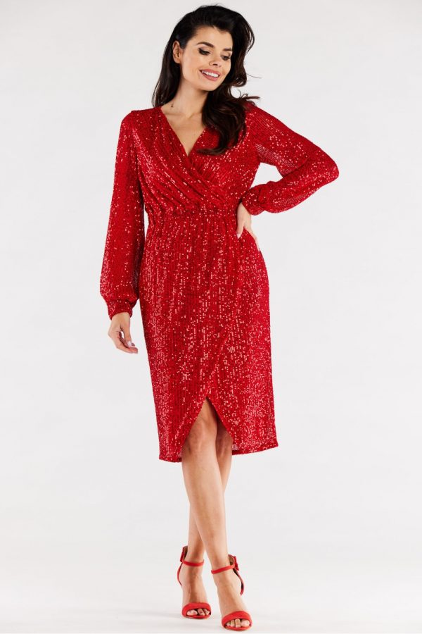 red Evening dress model 174353 awama
