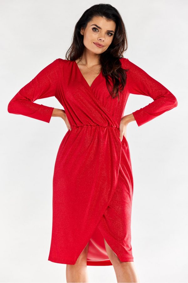 red Evening dress model 174387 awama