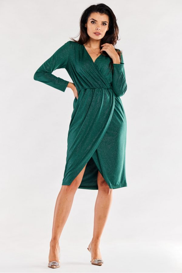 green Evening dress model 174388 awama