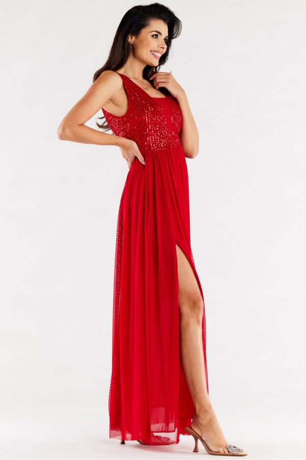 red Long dress model 174391 awama