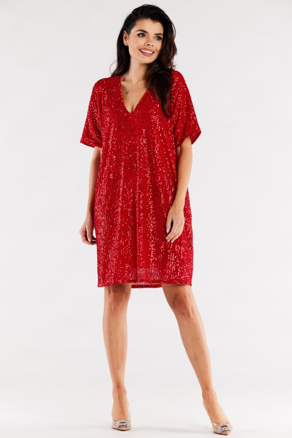 red Evening dress model 174351 awama