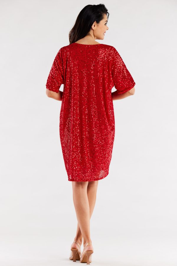 red Evening dress model 174351 awama