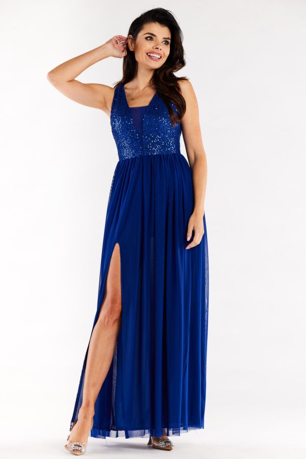 blue Evening dress model 174392 awama