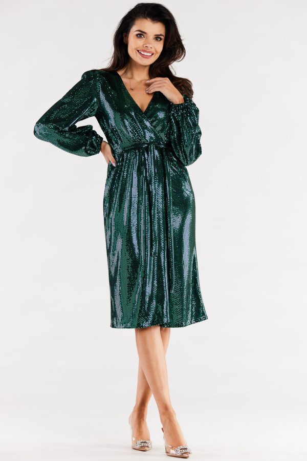 green Evening dress model 174357 awama