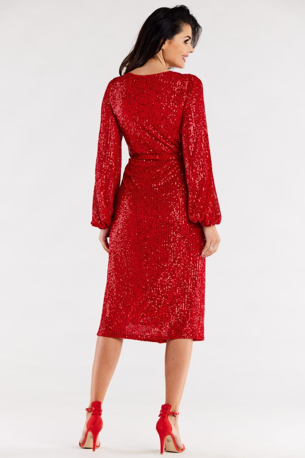 red Evening dress model 174349 awama