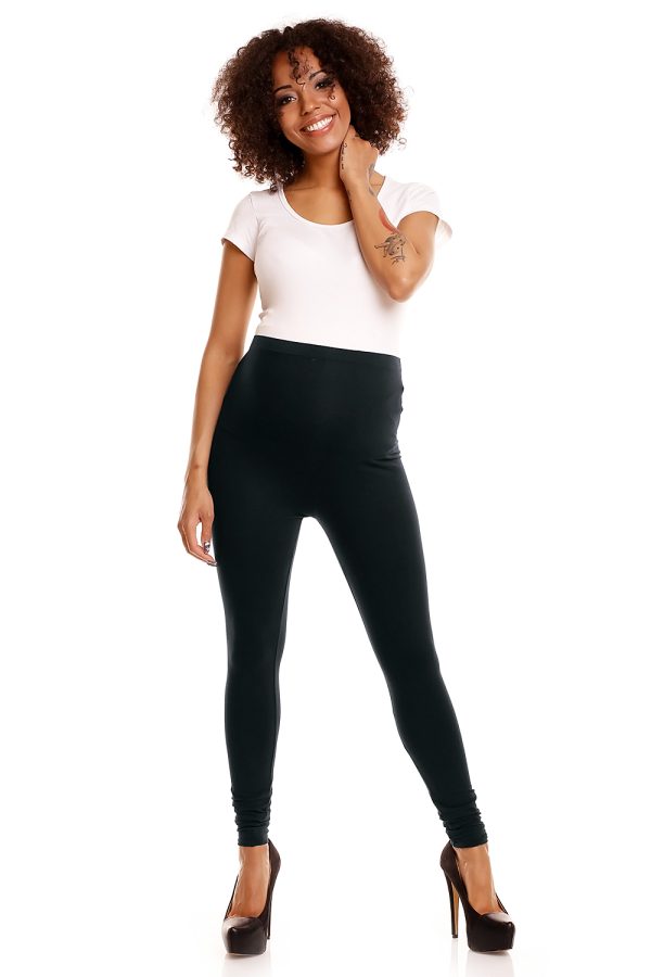 black Maternity leggings model 174801 PeeKaBoo