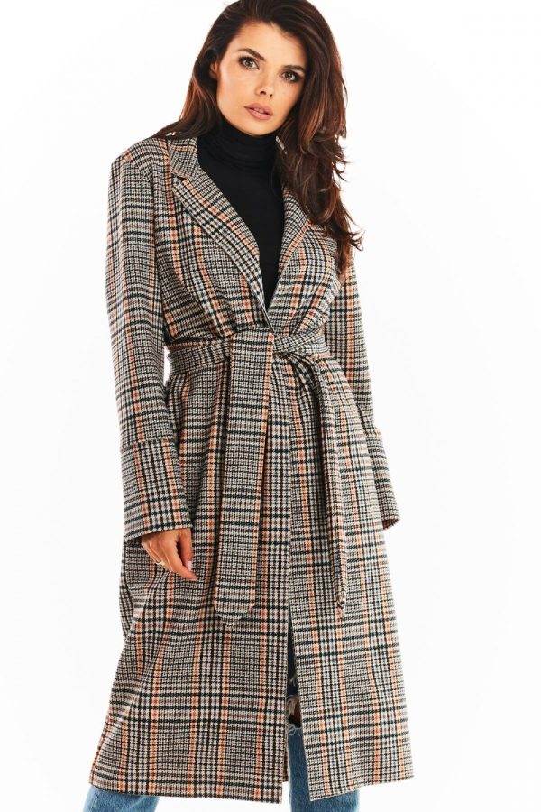 navy blue Coat model 175486 awama