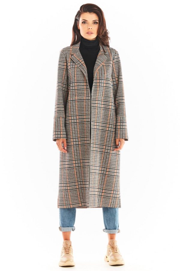 navy blue Coat model 175486 awama