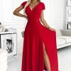 970624 red Long dress model 177051 Numoco