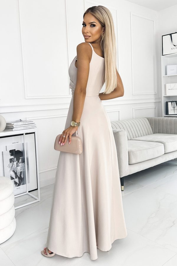 beige Long dress model 177890 Numoco