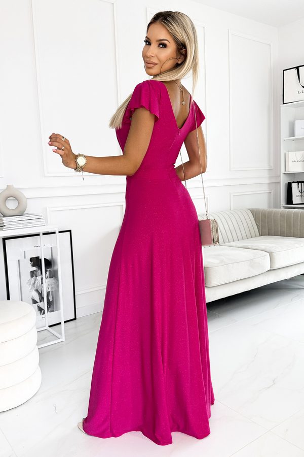 pink Long dress model 179048 Numoco