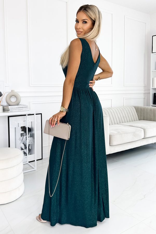 green Long dress model 181116 Numoco