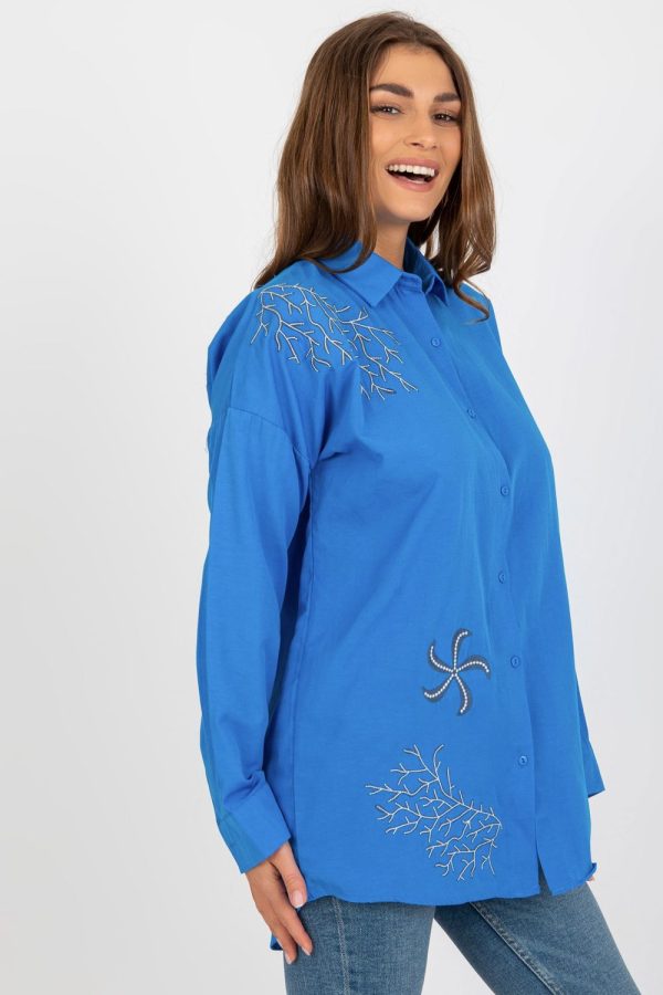 blue Long sleeve shirt model 181625 Factory Price