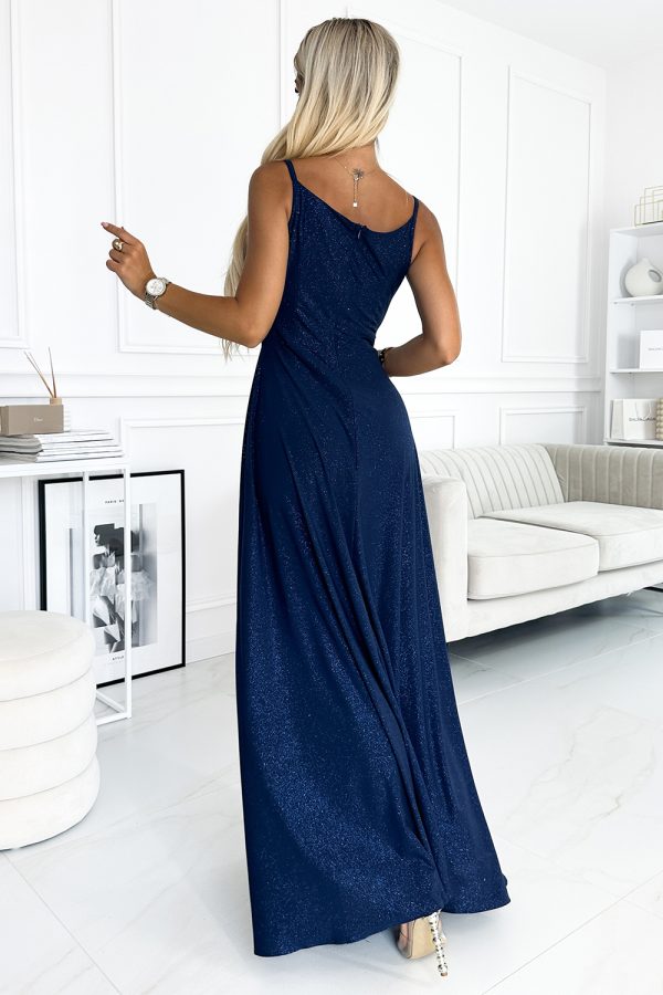 navy blue Long dress model 183704 Numoco