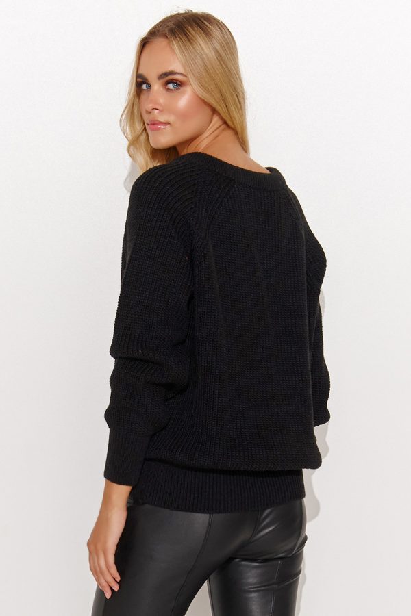 black Jumper model 184784 Makadamia