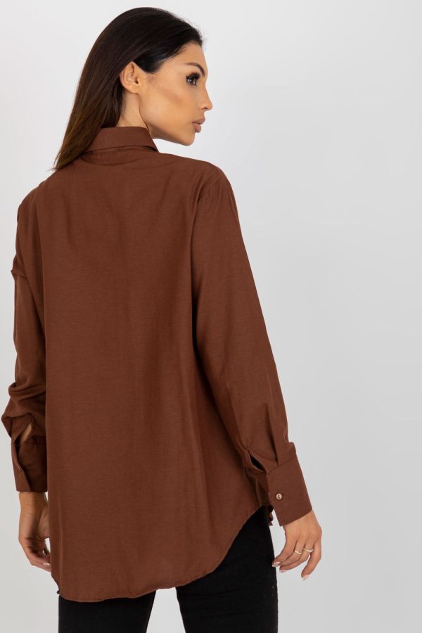 brown Long sleeve shirt model 184959 Factory Price
