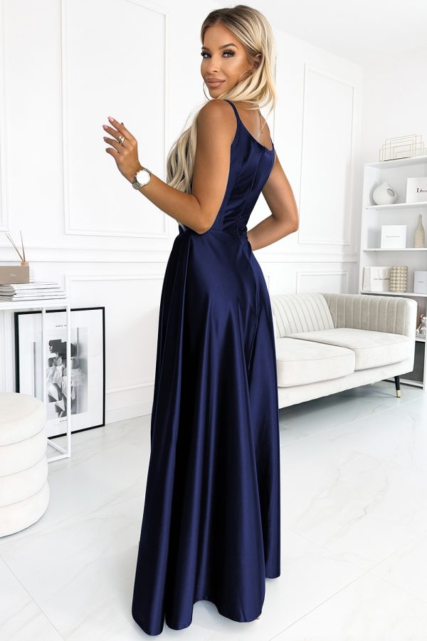 navy blue Long dress model 186317 Numoco