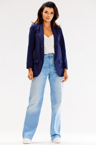 navy blue Jacket model 187115 awama