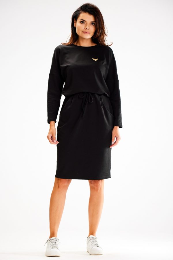 Black Daydress in Day Dresses with Cotton and Spandex