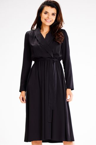 Black Daydress in Day Dresses with Spandex and Viscose