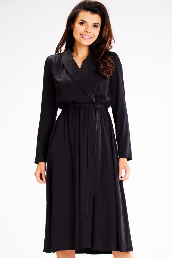 Black Daydress in Day Dresses with Spandex and Viscose