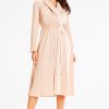 1000020 Beige Daydress in Day Dresses with Spandex and Viscose