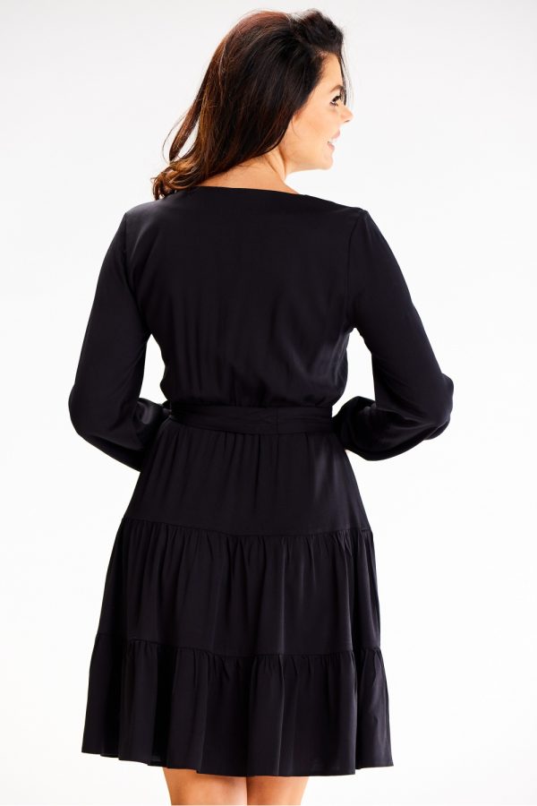Black Daydress in Day Dresses with Spandex and Viscose