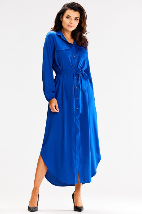 Blue Daydress in Day Dresses with Spandex and Viscose